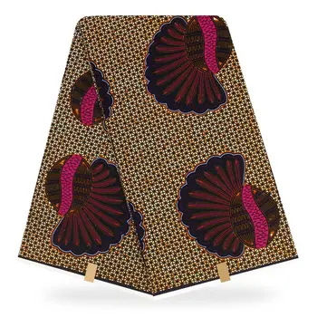 

african fabric Guaranteed Veritable Wax cotton African Ankara Real Wax 6 Yards African Printed Fabric 100% cotton