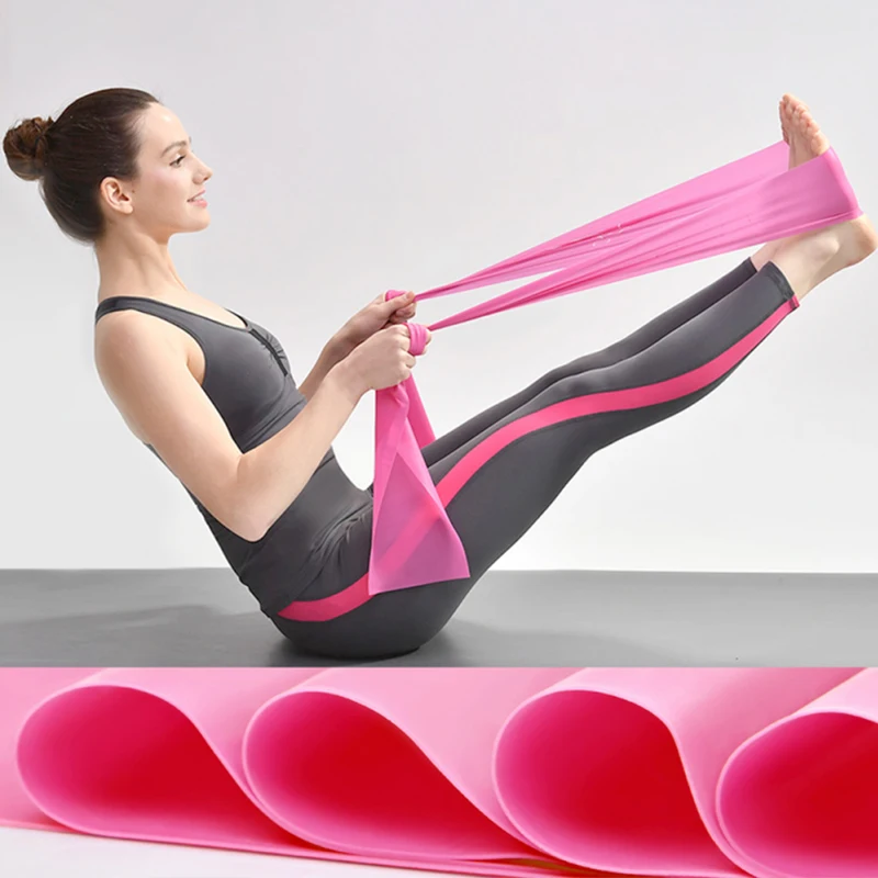 1,5 m elastische Yoga Pilates Gummi Stretch Widerstand Übung Fitness Band  HV 