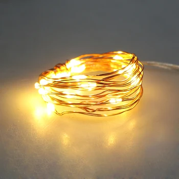 

Copper Lamp 1 Pc Holiday String 1M LED Creative Color Battery Box of Copper Lamp Series Mini Small Decorative Flexible Lights