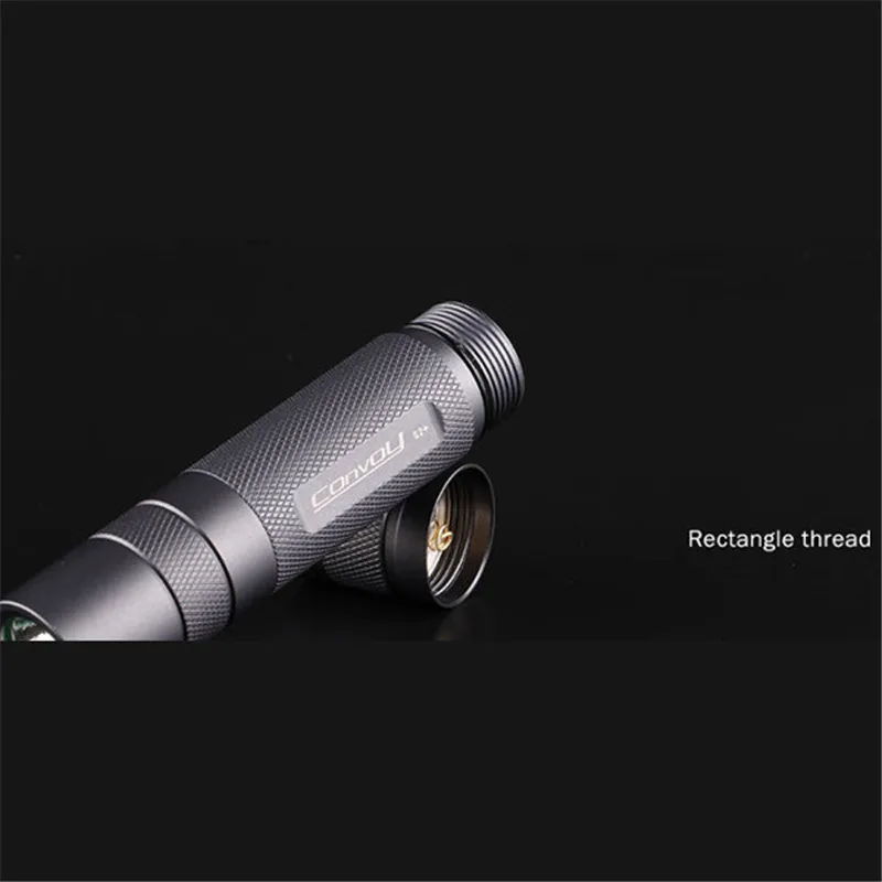 Convoy S2+ серый L2 7135x4 3/5 режимов EDC светодиодный фонарик 18650 для кемпинга, охоты, фонарь, портативный ночник
