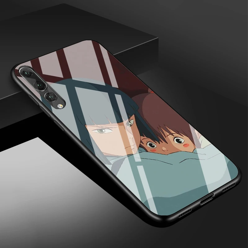 huawei phone cover Tempered Glass Phone Case On For Huawei Honor 10 8X Cartoon Studio Ghibli Spirited Away Totoro Cases For Huawei P20 P30 Lite cute huawei phone cases