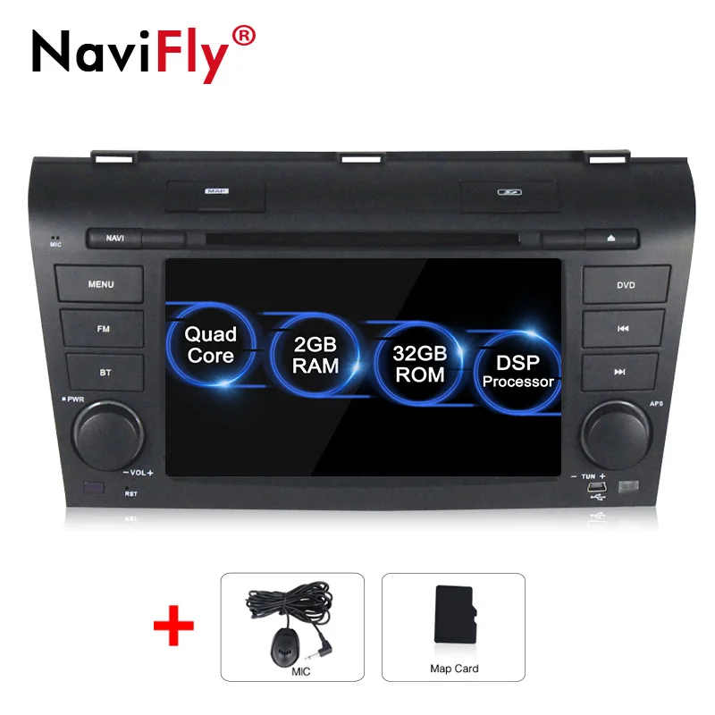 2din DSP Android 9,1 автомобильный dvd-радиоплеер мультимедиа для mazda 3 mazda3 2004 2005 2006 2007 2008 2009 gps навигации WI-FI BT, RDS - Цвет: 9.1 2G  32G