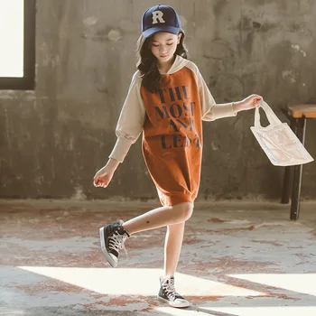 

YourSeason Girls Kids Sweatshirt Dress 2020 Winter Autumn Baby Leisure Clothes Toddler Cotton Sweatshirt Dress Long Style