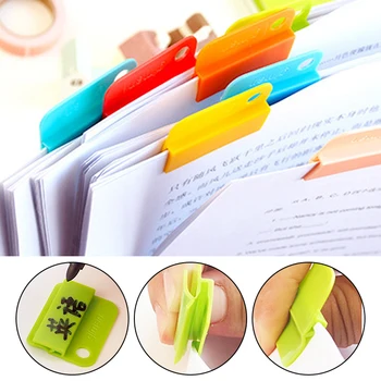 

6Pcs/lot File Classification Clips Binder Spiral Notebook Divider Index Tap Binder Index Dividers Paper Clips for Notebook