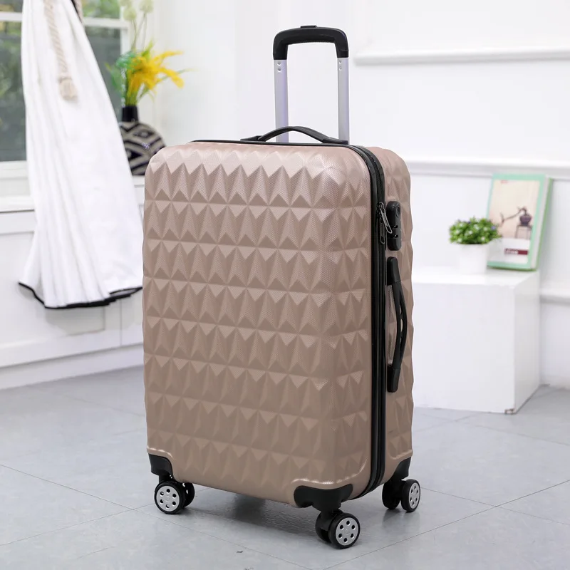 ABS+ PC 20''24-дюймовый чемодан на колесиках, багаж на колесиках, для путешествий, для переноски, чемодан на колесиках, 28 дюймов, большая сумка, Модный женский чемодан - Цвет: Золотой