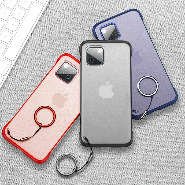 Чехол для Apple iphone 11 жесткий прозрачный тонкий матовый защитный чехол из