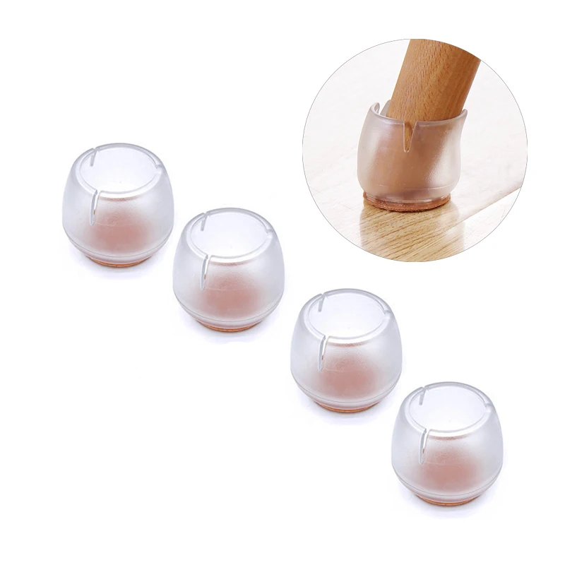 

16Pcs/set Silicone Chair Leg Protectors Caps Feet Pads Furniture Table Foot Covers Socks Round Bottom Non-Slip Floor Protectors