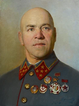 

TOP GOOD PRINT ART painting World War II General Portrait of a Soviet Russian General Georgy Zhukov PRINT oil painting on canvas