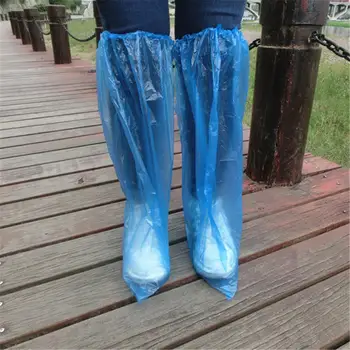 

10 Pairs High Quality Durable Waterproof Thick Plastic Disposable Rain Shoe Covers High-Top Anti-Slip Rainproof Shoe Covers