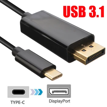 

1pc Professional USB 3.1 USB-C Type C To Display Port DP 4K HDTV Adapter Converter Cable For Computer