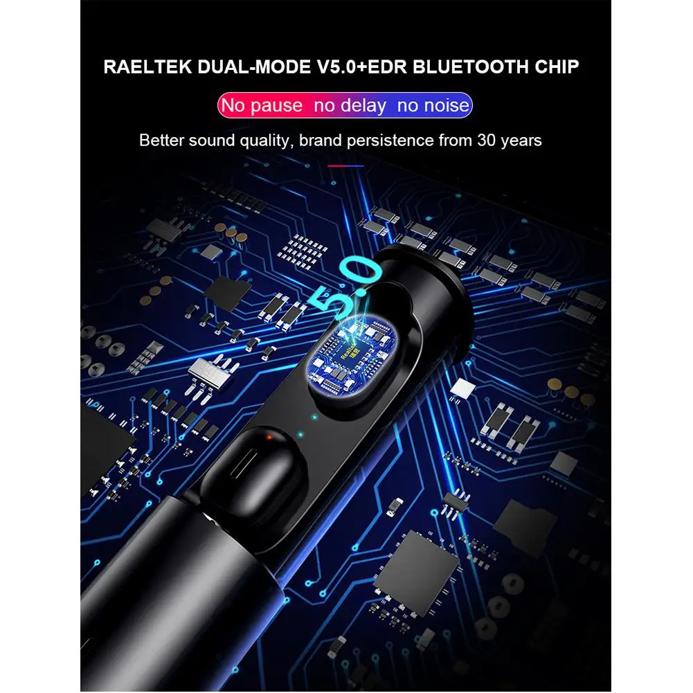 Мини Водонепроницаемый TWS V5.0 Bluetooth наушники беспроводные 3D стерео Hands Free наушники с микрофоном портативные hifi бас наушники-вкладыши