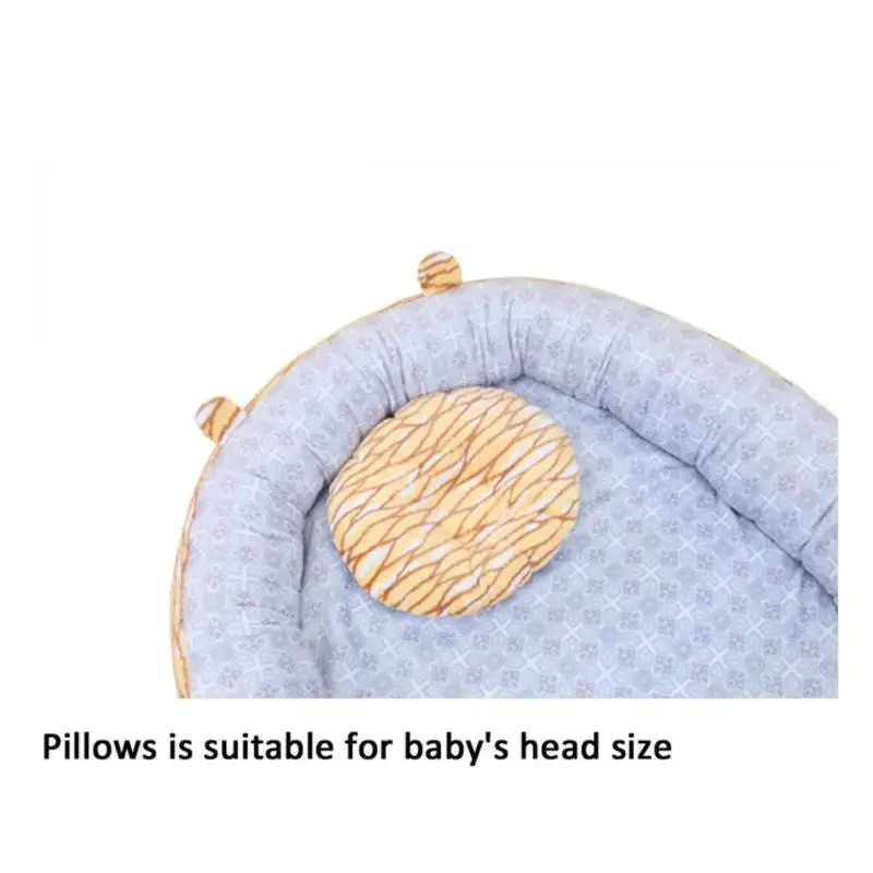 Портативная детская кроватка с подушкой для новорожденных, Детская безопасная Складная дышащая противоскользящая переносная люлька для