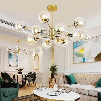 

Post Modern Nordic Bean Glass Pendant Lights for Living Room Glass for Dining Room Lighting Metal Pendant Lights