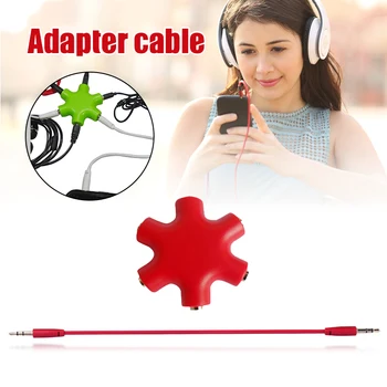 

6-Way Multi Headphone Audio Splitter Connector for Tablet Laptop PC MP3 Player Speaker & More DU55