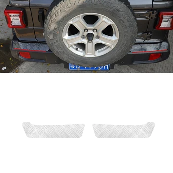 

Rear Bumper Protecte Guard for Jeep Wrangler JL 2018 2019 2020 Car External Accessory Aluminum Alloy Silver Decoration Stickers
