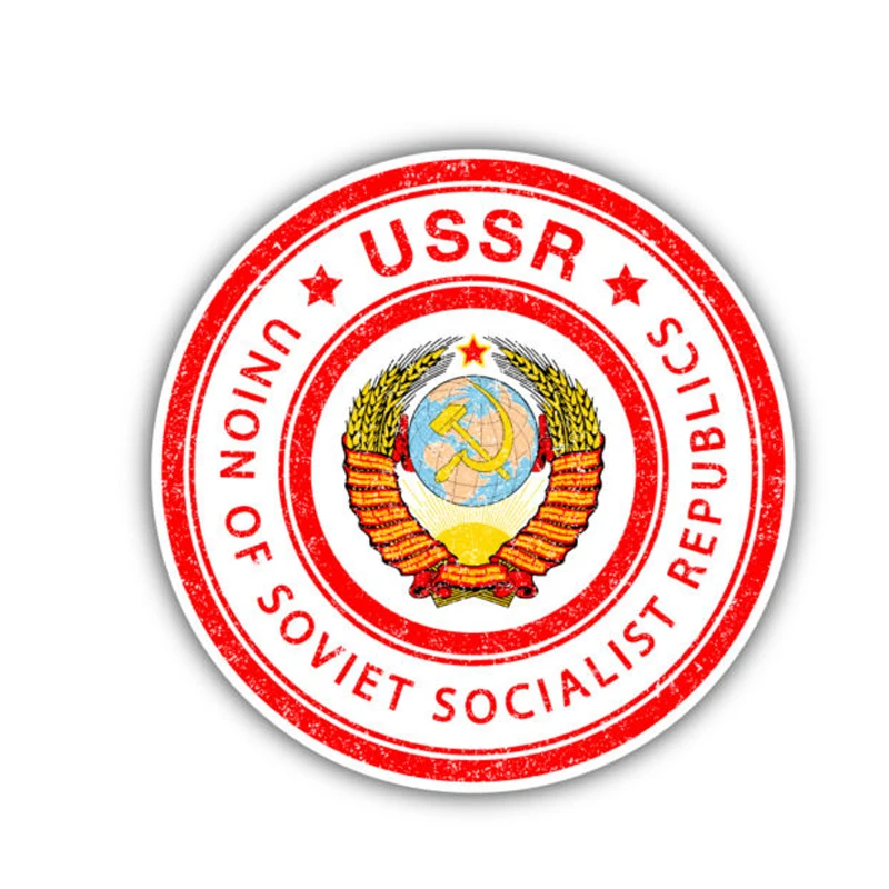 

Car Sticker Funny Fashion Union of Soviet Socialist Republics Ussr Flag Vinyl Decals for Bmw Audi Ford Toyota,12cm*12cm