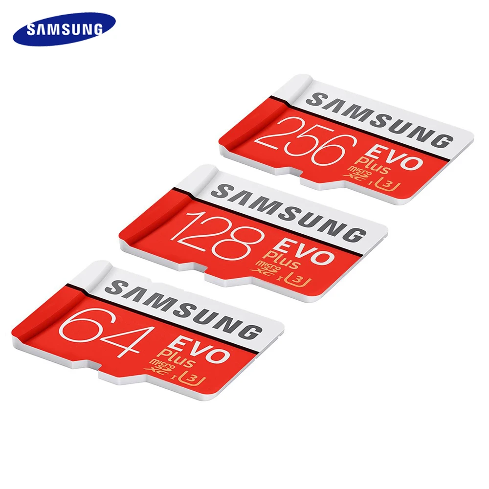Оригинальный samsung EVO Plus 64 Гб 128 ГБ 256 MicroSDXC карта памяти 100 МБ/с. SDXC C10 U3 UHS-I MicroSD карты
