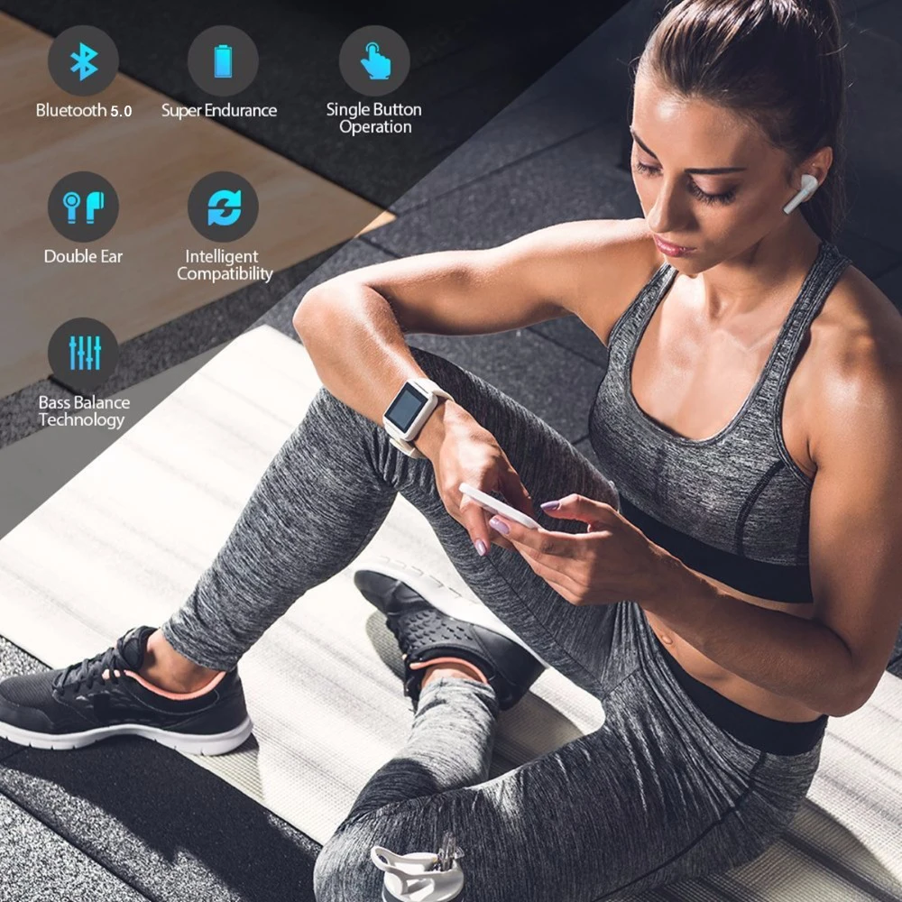 I7s Tws беспроводные Bluetooth наушники мини Спортивные Беспроводные с зарядным