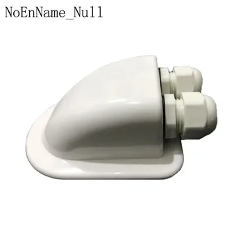 

ABS Solar RV Yacht Stand Roof Duct Cable Entry Double Hole Round Junction Box White