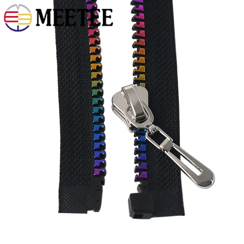 Meetee 2 шт. № 8# открытого типа застежки-молнии смолаы для шитья эко-куртки и пуховики для застежек-молний DIY аксессуары для одежды