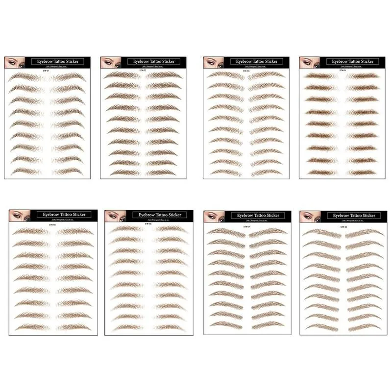 Eyebrows Sticker 6D Imitation Ecological Eyebrow Water Transfer Eye Brow Tattoo Stickers Long Lasting False Eyebrow Enhancers Eyebrows Sticker 6D Imitation Ecological Eyebrow Water Transfer Eye Brow Tattoo Stickers Long Lasting False Eyebrow Enhancers