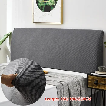 

New Home Decor Elastic All-inclusive Bed Head Cover Solid Color Soft Headboard Cover Bed Head Back Protection Dust Cover