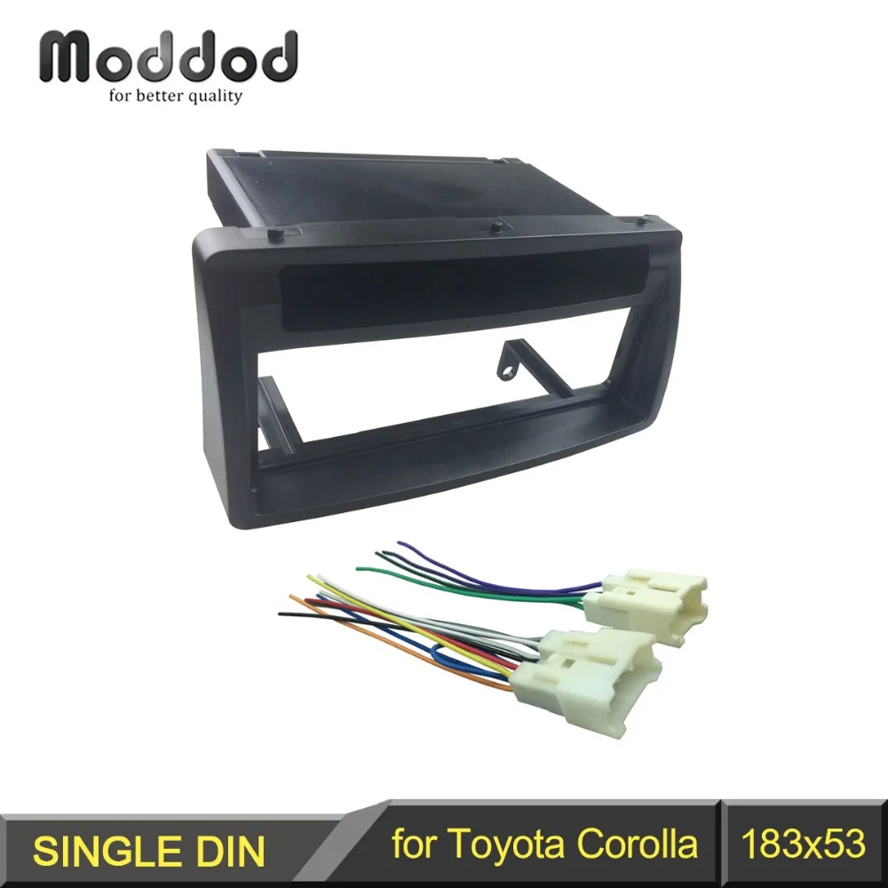 Din Fascia for Toyota Corolla w/pocket + Wiring Harness Headunit Radio