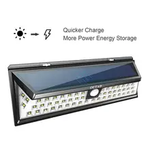 OUTAD 3,7 V 2200MA 440lm настенный 120 градусов Сенсор угловой Датчик "PIR" светильник Управление затемнения 54 светодиодный солнечный Сенсор светильник