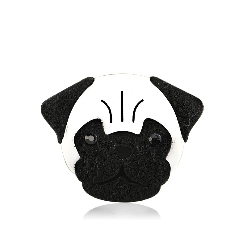 Bulldog Funmor деликатные Броши с бульдогами конские заколки для волос животные для женщин дети сбор путешествия праздничные аксессуары сумка шляпа украшения - Окраска металла: Bulldog