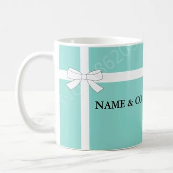 

Coffee Cup Tea Cup Chic peppermint Blue Personalized Cup for best friends colleagues fashion