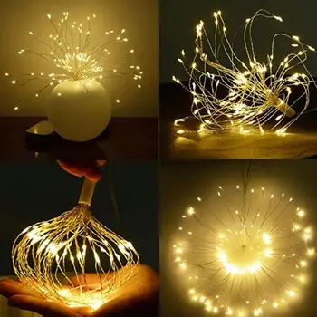 

Firework Battery Operated Decorative Fairy Lights DIY Outdoor Waterproof Christmas LED String Lights for Garland Patio Wedding
