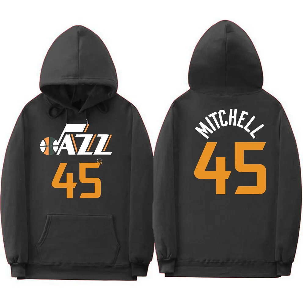 Темно-серый Толстовка с надписью «DONOVAN MITCHELL» - Цвет: Темно-серый