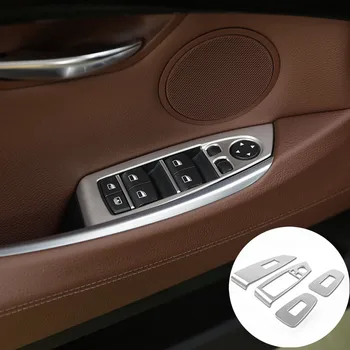 

For BMW 5 Series GT F07 Inner Door Window Switch Button Cover Trim 2010-2017 4pcs