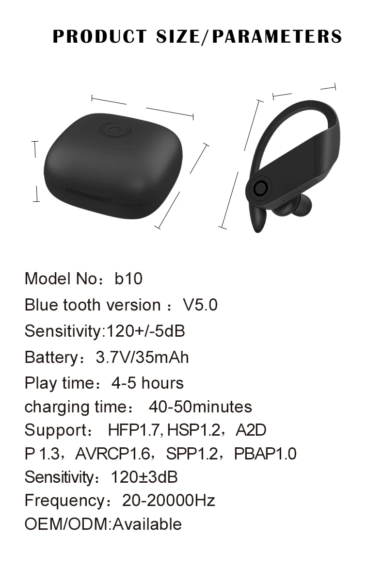 Sovawin V5.0 TWS спортивные наушники музыка стерео TWS беспроводная Bluetooth гарнитура вкладыши Наушники с беспроводной зарядной коробкой