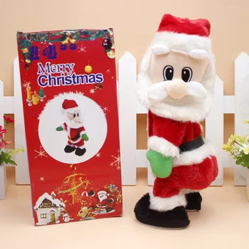 

Christmas Ornaments Home Decor Party Decoration Standing Electric Santa Claus Sing Dance Doll Birthday Gifts Toys Home Decor