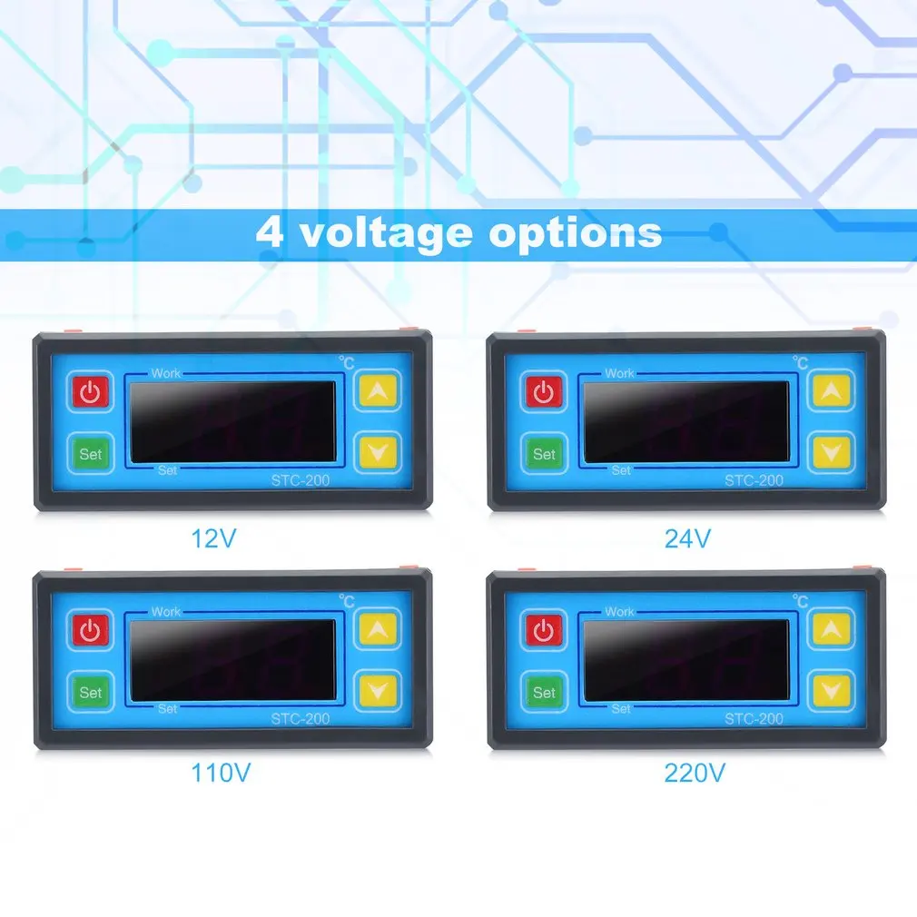 STC-200+ цифровой контроль температуры микрокомпьютерный термостат переключатель регулятор регулируемый термометр терморегулятор распродажа