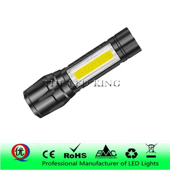 

USB Flashlight Highlight Handy Powerful LED 3 Modes Mini Flashlight Waterproof Zoomable Focus Torch USB Charging Lighting