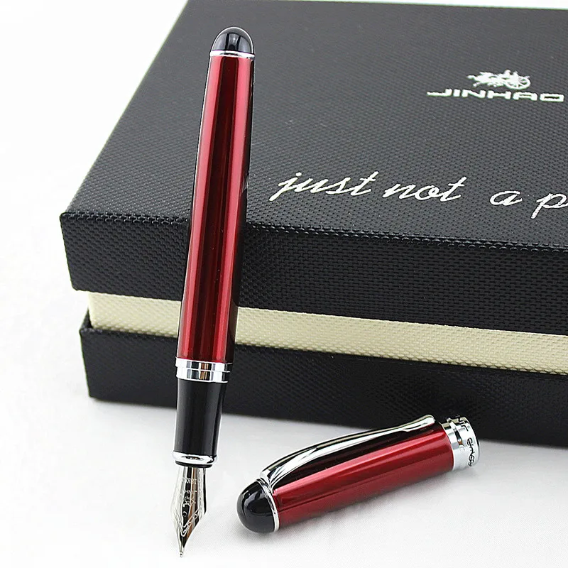 Роскошный бренд Jinhao 750 самопишущее перо полностью металлический Серебряный зажим 0,5 мм Письменные ручки Канцтовары офисный школьный принадлежности - Цвет: E