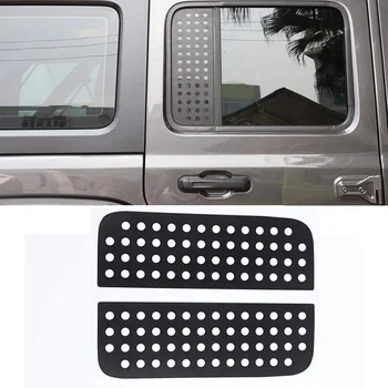 

NEW-Car Window Decorative Cover Trims, Rear Window Aluminum Alloy Cover for Jeep Wrangler JL 2018-2020