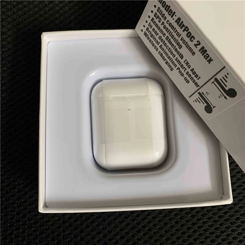 AirPoc 2 max TWS Super Clone GPS Positioning +Name Change Smart Sensor Wireless charging Bluetooth Earphone Headphone Wireless