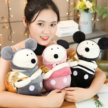 

1PCS 35CM lovely creative harvest mouse plush toy soft plush stuffed animal kids toys high quality birthday new year gift