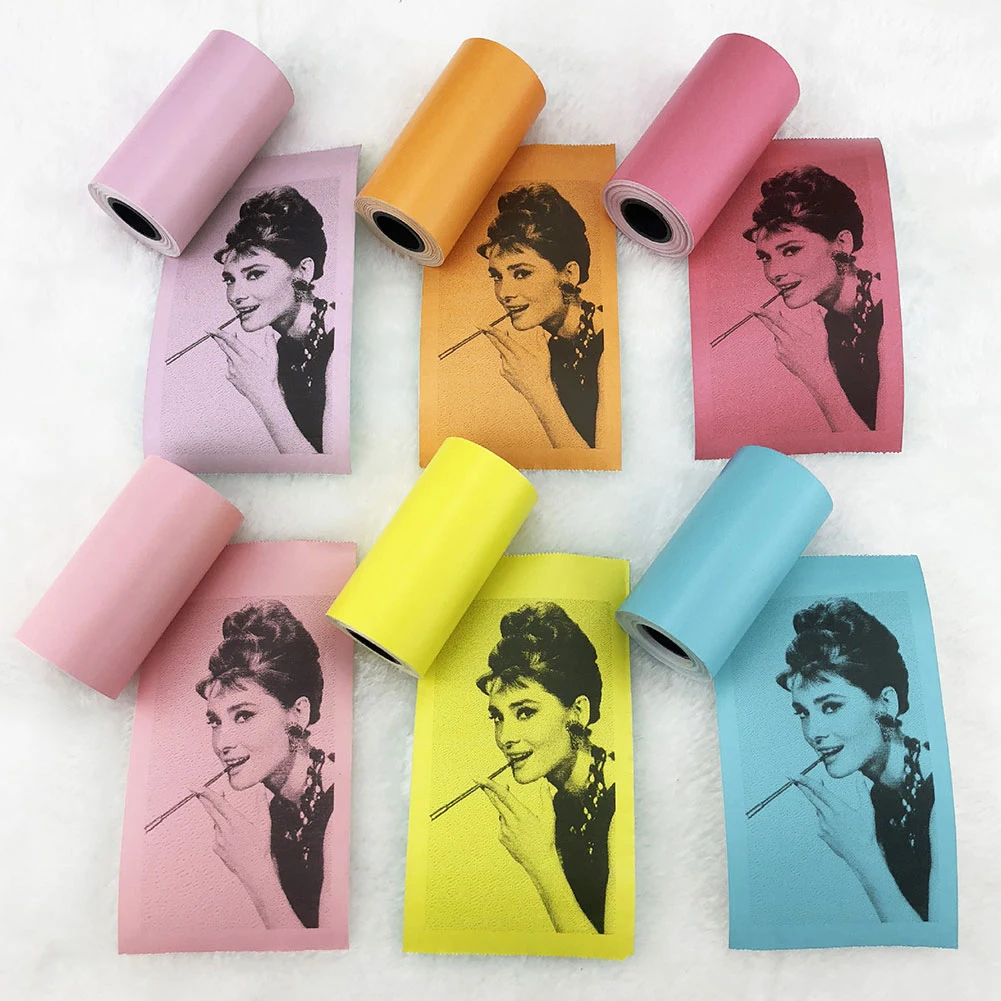 Sticker Paper Thermal Sticker Paper Printable Sticker Paper Thermal Paper With Self-adhesive Printable Sticker Paper Roll For PeriPage A6 Pocket PAPERANG P1/P2