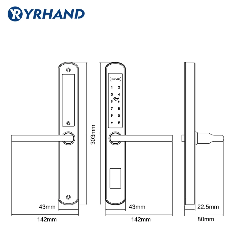 TTLock приложение умный раздвижной замок wifi электронный дверной замок Bluetooth цифровое приложение клавиатура код RFID карта замок без ключа