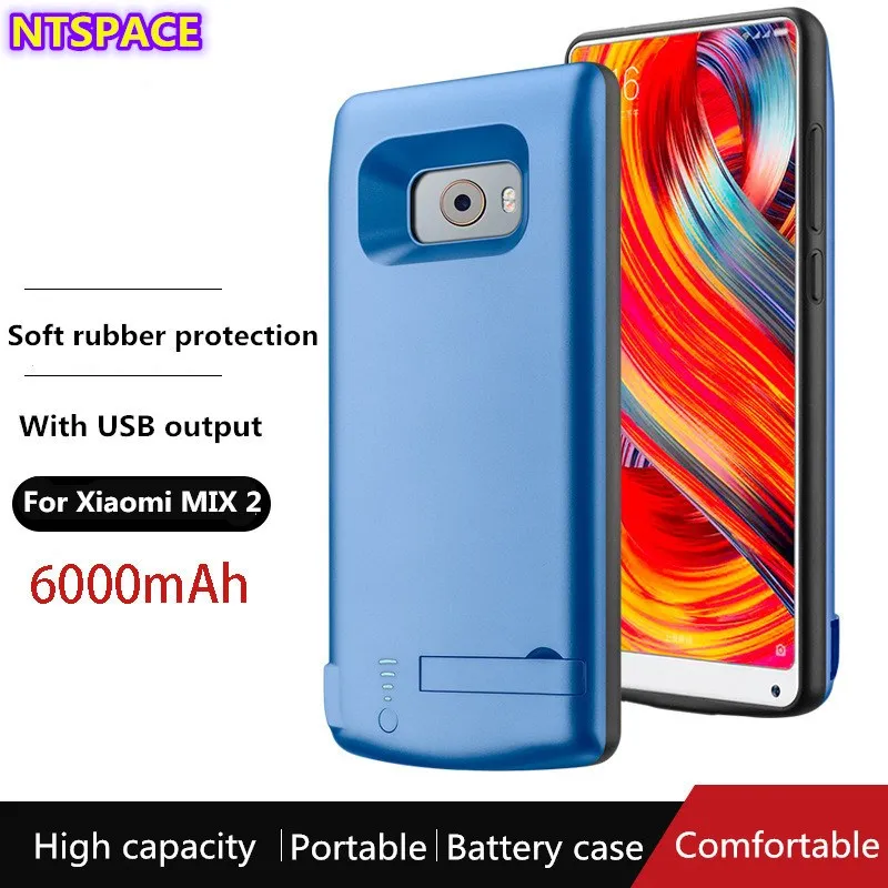6000 мАч портативный Power Bank чехол для Xiaomi mix 2 Расширенный телефон батарея мощность