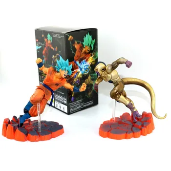 

Dragon Ball Super Son Goku VS Golden Frieza Dragon Ball Z Super Saiyan Goku Golden Freeza PVC Action Figure Model Toy BOX Q68