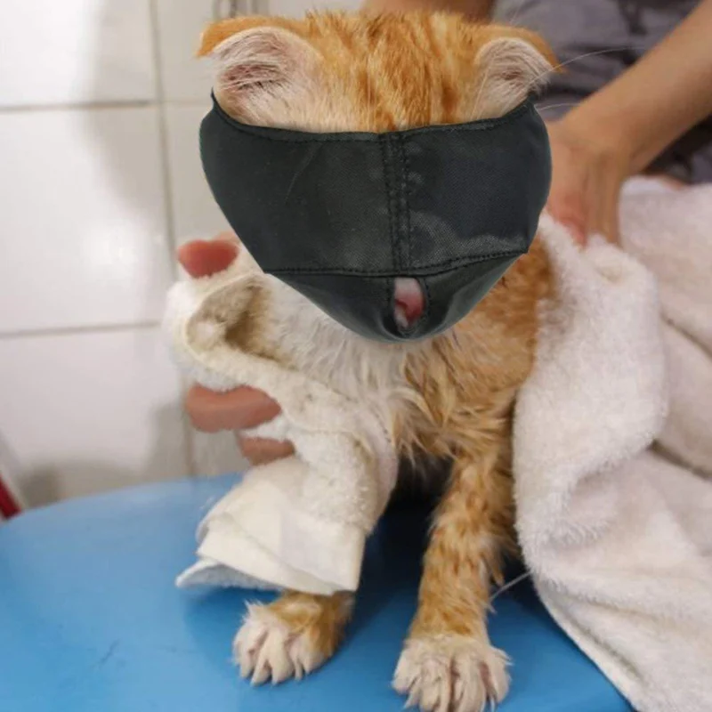 Домашние кошки лицо Успокаивающая Маска Уход помощник дышащие котята Muzzles предотвратить от кусания жевания