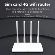 

4G LTE Router Wifi SIM Card Hotspot CPE CAT4 32 Users RJ45 WAN LAN Wireless Modem 4Pcs External Antennas 300Mbps Routers WE2805