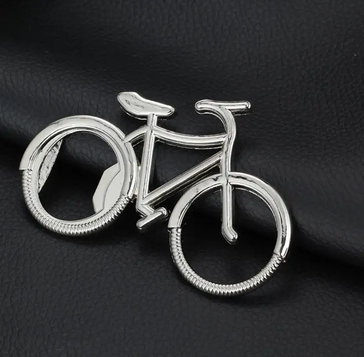 

New Bicycle Bike Bottle Opener Wine Can Openers Wedding Favor Party Metal Keyring Keychain Key Ring Chain Silver SN1110