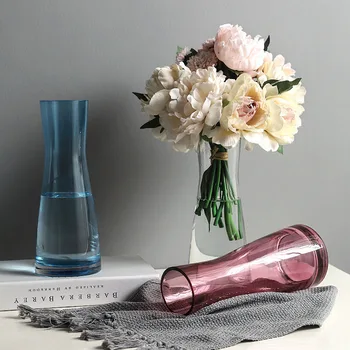 

Nordic Simplicity Glass Vases Home Decoration Artware Flower Vase Hydroponics Living Room Decoration Ornament Flower Arrangement