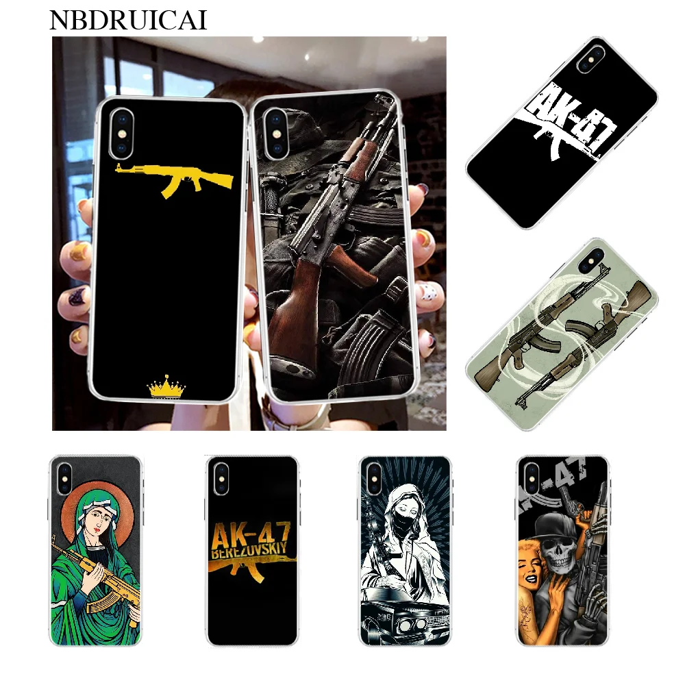 Чехол для телефона NBDRUICAI AK47 фото мягкий iPhone 11 pro XS MAX 8 7 6 6S Plus X 5S SE XR | Мобильные